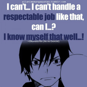 Blue Exorcist Rin Quotes