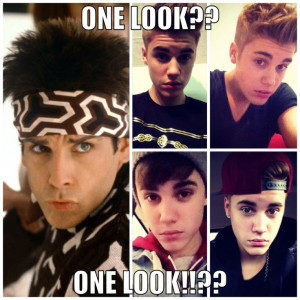 Justin bieber meme. Zoolander one look!!!Zoolander Memes, Justin ...