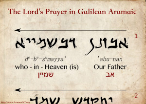 The Lord's Prayer in Galilean Aramaic on AramaicNT.org.