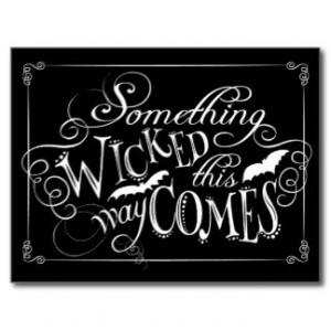 Something Wicked This Way Comes Spooky Postcard