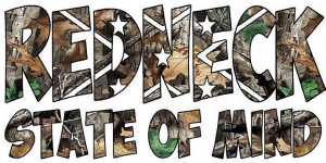 Camouflage Camo Redneck State of Mind with Rebel Flag Vinyl Decal ...
