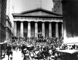 Stock Market crash, 28 October 1929, 'Black Monday.'