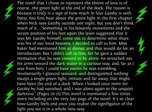 Great Gatsby motif - Green light