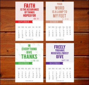 2013 Bible Verse Calendar – MORE INFO
