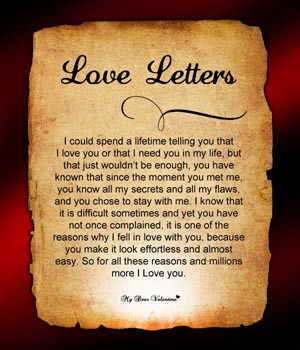 Sweet letter to boyfriend in jail