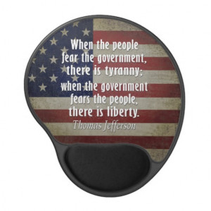 Thomas Jefferson Quote on Liberty and Tyranny Gel Mouse Pad