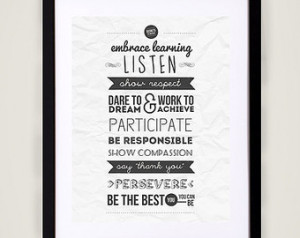 ... homeschool classroom poster, inspirational quote, childs room decor