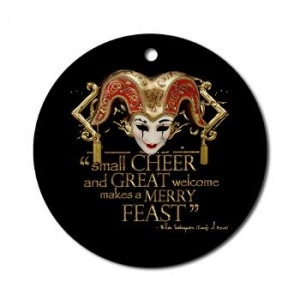 Comedy of Errors Quote Christmas Ornament (Round) from The Shakespeare ...