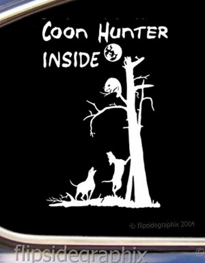 Details about Coon Hunting Coon Dog Scenery Decal Sticker CD-1
