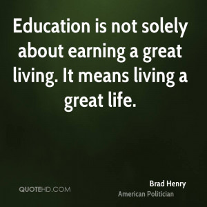 Education Not Solely About