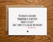 Card with Gift Quote by Alice Morse Earle ...