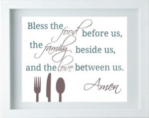 ... Family Love Quote Taupe Green Wall Art Dining Room Decor Thanksgiving