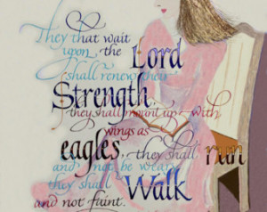 Inspirational Isaiah 40:31 illustra tion print 8