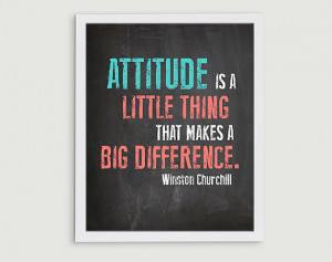 Classroom Art - Attitude Inspirational Quote Decor - Middle School ...