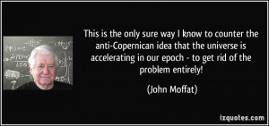 This is the only sure way I know to counter the anti-Copernican idea ...