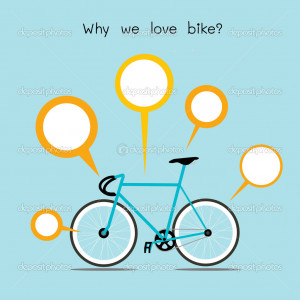 Why we love bike. bicycle with quote text vector. EPS10 - Stock ...