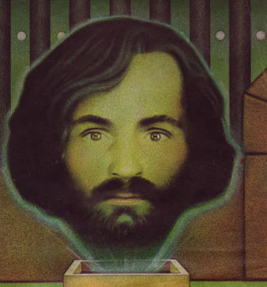Vintage illustration of Charles Manson from a