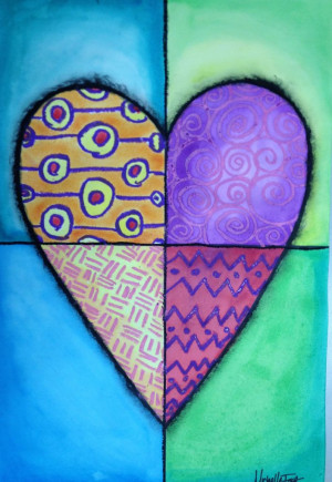 Jim Dine inspiration Heart Art Mixed Media Project: Art Lessons, Art ...