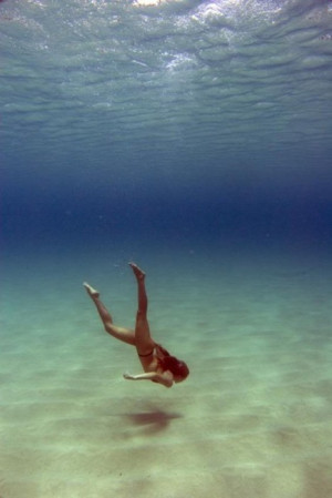 beautiful, diving, girl, nice, ocean, sea