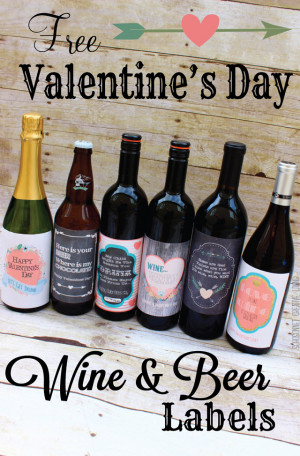 Free Valentines day Wine Beer Printable labels for gifts- SohoSonnet ...