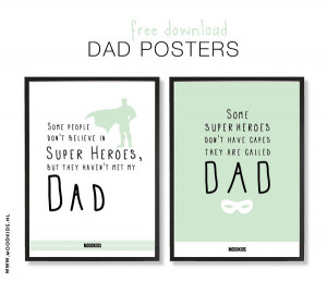 gratis Dad posters met quote