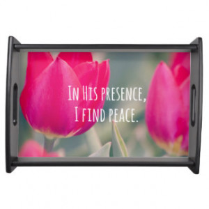 Inspirational Christian Quote God's Peace Serving Tray