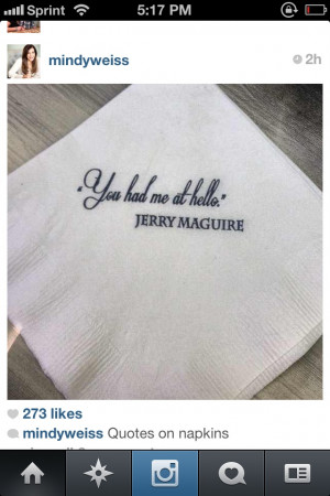 ... with this idea! Wedding quote napkins for your reception! How fun