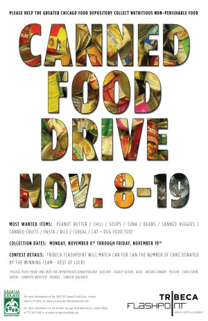 FOGGYland - a blog from subeternal design: Canned Food Drive Poster