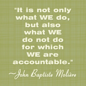 accountabilty quote, Julette Millien