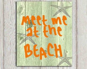 ... beach Green orange gray bathroom decor Wood plank Beach house decor