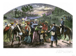Former Slaves Reaching Union Lines after the Emancipation Proclamation ...