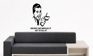 ... -Vinyl-Sticker-Room-Decal-Tattoo-Cup-of-Shut-The-Hell-Up-Quote-764