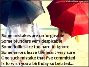 Beautiful belated birthday poem quote from husband to say sorry to ...