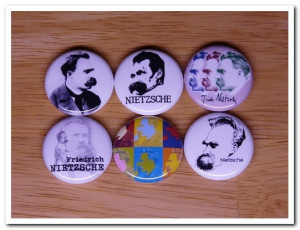 Friedrich Nietzsche Buttons Pins Badges Pinback Philosophy Ubermensch