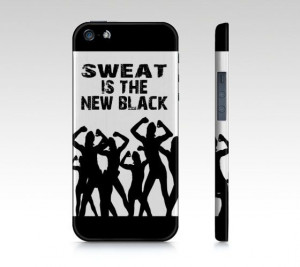Sweat Is The New Black Dance Aerobics Zumba Inspired Fitness Quote ...