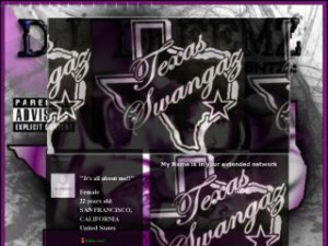 Texas Screwed - TEXAS SWANGAZ MySpace Layout Preview