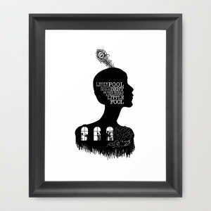 Daisy Buchanan - Quote Silhouette Framed Art Print