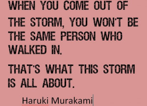 The Storm is all about lessons.