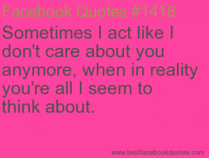 ... 're all I seem to think about.-Best Facebook Quotes, Facebook Sayings