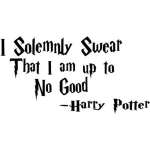 ... swear that I am up to no good Harry Potter wall art wall sayings quote