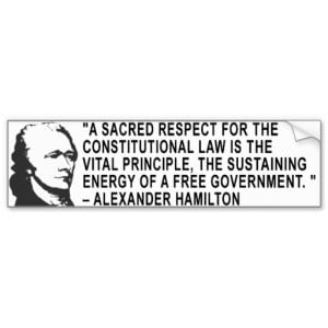 Alexander Hamilton Quote Bumper Sticker Car Bumper Sticker