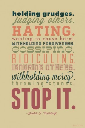 Stop judging others