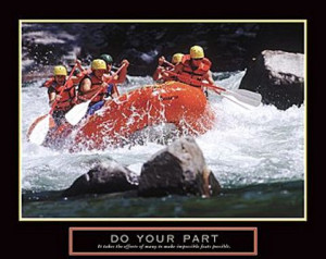 Rafting Do Your Part Poster 10x8