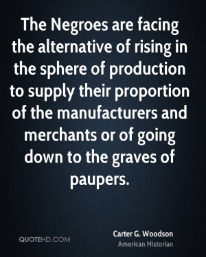 The Negroes are facing the alternative of rising in the sphere of ...