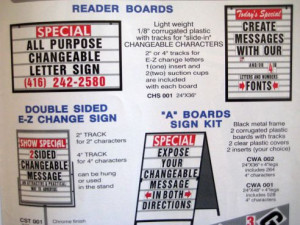 READER BOARDS | Non Illuminated Reader Boards Lettering Quotes