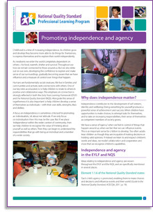NQS PLP e-Newsletter No. 64 2013 – Promoting independence and agency