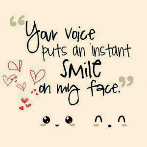 love the sound of your voice.....