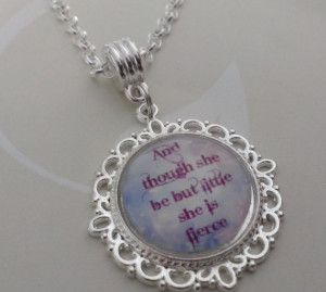 Shakespeare quote necklace 
