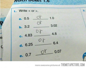 Funny photos funny math test answer