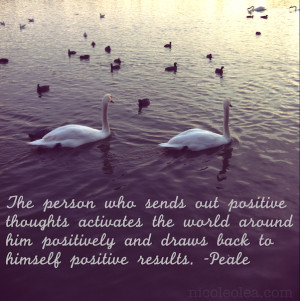 tips to stay positive positive quote swans # quotes # peale positive ...